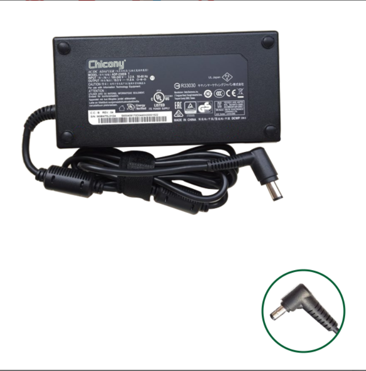 Sạc Msi 20v-6a hoặc 19.5v-6.15a (5.5mm X 2.5mm) Slim – Zin