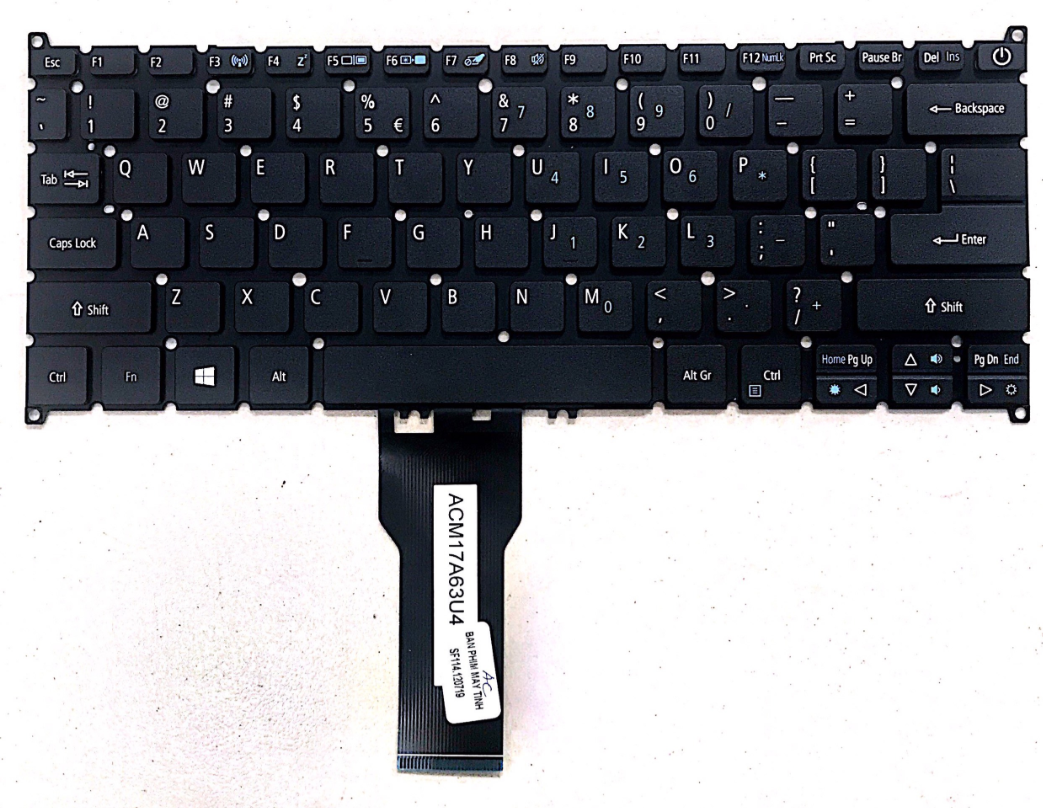 Bàn phím laptop Acer Swift SF114-31, SF114-32, SF314-41, SF314-54 CÓ NÚT NGUỒN (CÁP THẲNG)