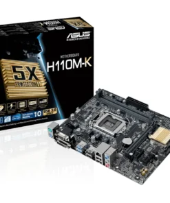 Mainboard SK 1151v1 ASUS H110M-K Chính hãng (VGA, DVI 24+1, LAN 1000Mbps, 2 khe RAM DDR4, mATX)