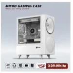 Case VSP X09 White (365x200x426mm, Hông trong suốt, Fan đuôi 1x120mm ko kèm, Fan trước 2x120mm ko kèm, Fan trên 2x120mm ko kèm, 1xUSB3.0, 2xUSB2.0, 2xHDD, 2xSDD, Nguồn dưới dây dài)