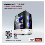 Case VSPTECH HQ50 White FV(512x227x444mm, Hông kính cường lực, Fan đuôi 1x120mm đã kèm , Fan trước 2x140mm đã kèm, Fan trên 2x120mm ko kèm, Fan dưới 2x120mm ko kèm, 1xUSB3.0, 2xUSB2.0, 2xHDD, 2xSSD, Nguồn dưới) + Kèm 3 Fan LED ARGB (Liên hệ nhân viên kinh doanh để được giá tốt hơn)