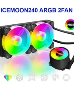 Bộ tản nhiệt nước COOLMOON ICEMOON240 Black ARGB 2FAN 120mm