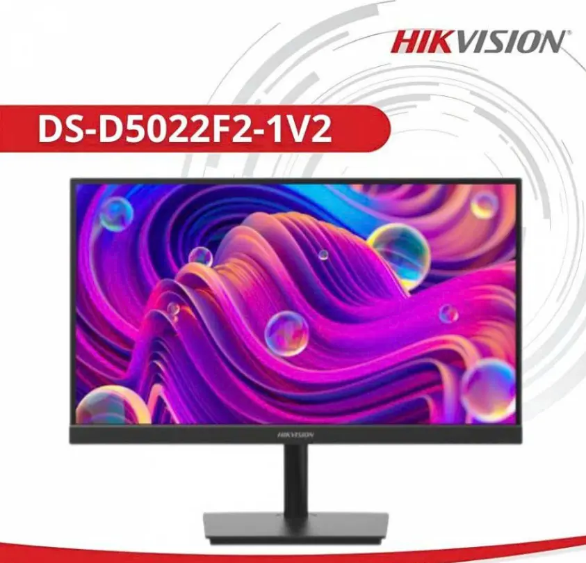 LCD 21.5' HIKVISION DS-D5022F2-1V2 Chính hãng FV (VA - VGA, HDMI, 1920x1080, 100Hz, Kèm cáp HDMI, Treo tường)