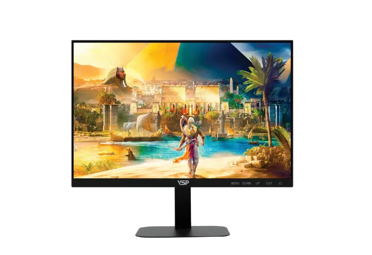 LCD VSP 21.45'' IP2205F Black Chính hãng FV (IPS, VGA, HDMI, 1920x1080, 100Hz, 3 cạnh viền mỏng, Kèm cáp HDMI, Treo tường) + Tặng Mouse VSP Q1