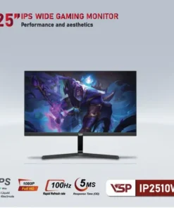 LCD VSP 25'' IP2510W1 Black Chính hãng FV (IPS, VGA, HDMI, 1920x1080, 100Hz, 3 cạnh viền mỏng, Kèm cáp HDMI, Treo tường) Tặng Mouse Q1 FV
